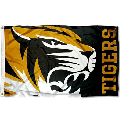 Missouri Mizzou Tigers Bold Logo NCAA Flag Tailgating Banner - Image 1 of 4