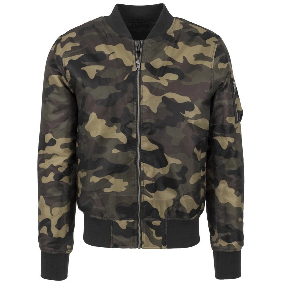 Urban Classics - Chaqueta de Aviación Piloto BOMBARDERO CAMUFLAJE BRILLANTE Foto 1 de 2