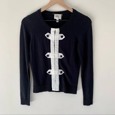 Cárdigan Milly Mezcla Seda Blanco y Negro Detalle Botón Cierre Gancho, P (X... Foto 1 de 4