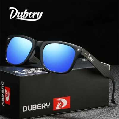 Gafas de sol polarizadas de fibra de carbono DUBERY para hombre deportivas cuadradas gafas para conducir Foto 1 de 4
