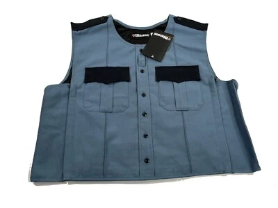 L SHORT BLAUER 8970 RAYON ARMORSKIN VEST OUTER ARMOR CARRIER FRENCH BLUE HEATHER - Image 1 of 4