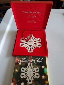 Longaberger Snow Days Snowflake Christmas Ornament Collectors Club 2001 Kaitlin - Bild 1 von 7