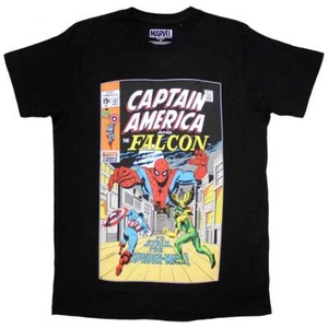 Marvel Comics Unisex T-Shirt: Captain America & Falcon Comic Cover - Picture 1 of 4