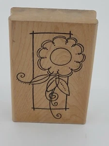Stampendous Wood Mounted Rubber Stamp BlockArt Daisy - Picture 1 of 2