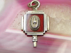 Sterling Silver Technical High School Pendant Enamel Pocket Watch Charm Fob - Picture 1 of 4