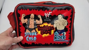 Bolso Lunchbox Vintage WWF Piedra Frío Steve Austin Lucha Años 90 Titan Deportes RARO - Imagen 1 de 4