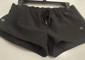 BILLABONG Women's AU 8 Black Athletic Shorts- Elastic Waist & Drawstring- US 10 - Picture 1 of 13