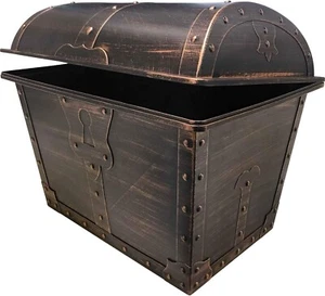 Large Plastic Treasure Chest Classroom Rewards Pirate Party Goody Box (TCR8759) - Picture 1 of 7