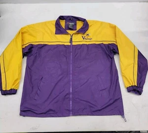 Vintage Kenpo Minnesota Vikings NFL Men’s Purple Full-Zip Windbreaker Jacket 2XL - Picture 1 of 16