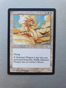 Alabaster Dragon, MTG Weatherlight (1997) Rare White Creature NM - Picture 1 of 2