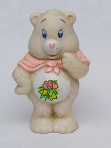 2" VINTAGE 1984 CARE BEARS PVC JUGUETE FIGURA GRIS ABUELA GRAMOS OSO VIENTRE DE FLORES - Imagen 1 de 7