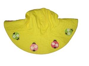 EUC! Girls Gymboree Ladybug Yellow Sunhat Beach Hat Size 3-4 - Picture 1 of 1