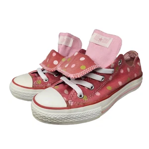 Zapatos Converse All Star Niños 2 Rosa Lunares Doble Lengua Prendas para el torso bajo Tenis - Imagen 1 de 12