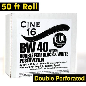 Película de 16 mm - Doble Perf - CINE16 BW Inversión 40 ISO - 50 ft - Imagen 1 de 1