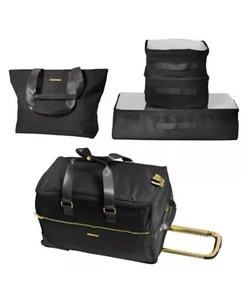Joy Eco Luxe World Traveler 5pc Weekender Luggage, Tote, Packing Cubes Black - Picture 1 of 11