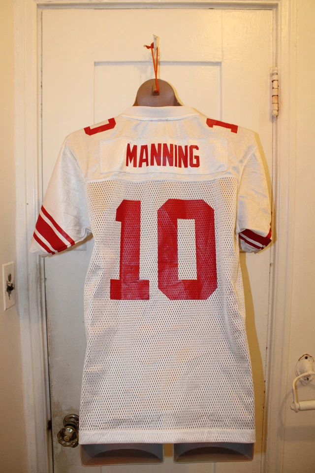 Белая футболка REEBOK New York Giants Eli Manning No10 молодежная большая 14–16 - Изображение 1 из 4