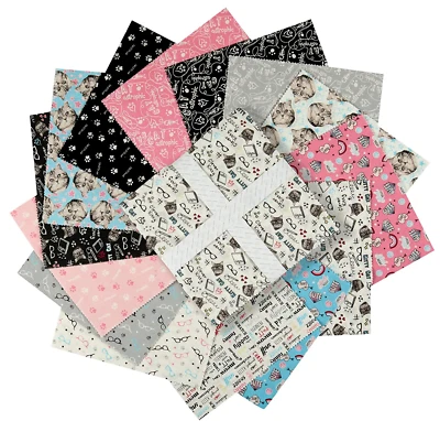 Feline Drive Fabric 10" Squares CATS RULE Layer Cake Camelot Fabrics 42 Pieces - Image 1 of 4