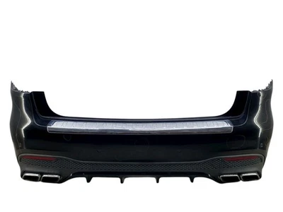 2017-2019 MERCEDES GLS63 X166 AMG REAR BUMPER COVER BLACK (040) *SCRATCHED* OEM Foto 1 de 4