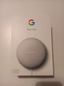 Google Nest Mini 2 Smart Lautsprecher 2nd Generation chalk hellgrau - Bild 1 von 4