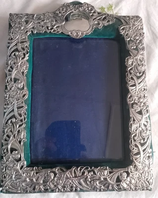 antiguo marco de fotos plateado precioso gran nuevo 1904 Henry Matthews SIN PUNTAL Foto 1 de 4