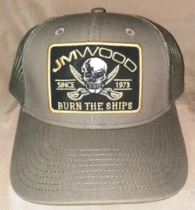 JM WOOD SINCE 1973 "Burn the Ships" Mütze Kappe Mesh Snapback - Neu ohne Etikett Armeegrün - Bild 1 von 6