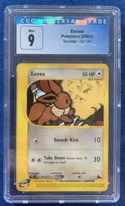 CGC Mint 9 Eevee 54/144 Skyridge Regular Pokemon - Picture 1 of 2