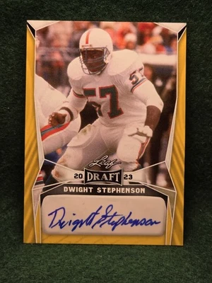 Dwight Stephenson (AU) RARE Yellow Variation2023 Leaf Draft Autographs  #BA-DS3  - Image 1 of 3