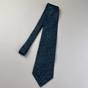 Corbata De Colección Christian Dior Monsieur Floral Abstracto Cuello Texturizado Verde Púrpura - Imagen 1 de 7