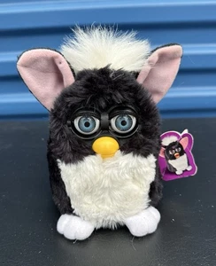 Furby 70-800 Skunk Black and White, Brown Eyes Tiger 1998 With TAG! - Picture 1 of 6