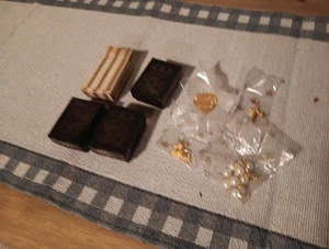 VINTAGE 1960er HOBCO HOUSE OF BORVANI GOLDFARBENE HOBCO CHARMS & ARMBAND NEU NOS - Bild 1 von 7