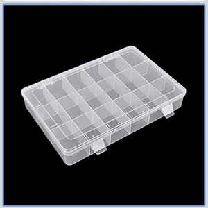 Floss Organizer Storage Box With 18 Compartments & 100 Bobbins, Clear - Picture 1 of 3