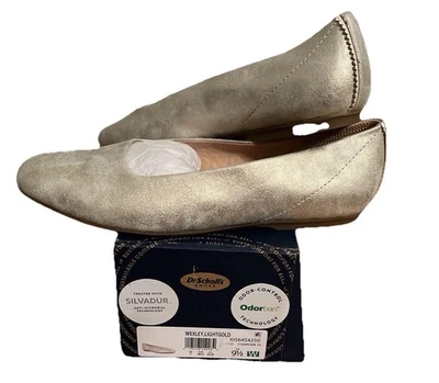 Zapatos de ballet informales sin cordones Dr.Scholls Wexley para mujer, metálicos dorados talla 9,5 W Foto 1 de 4
