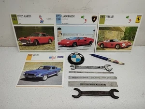 Oldtimer KFZ Werbung Konvolut Lineale, Schraubenschlüssel Fotos FORD-STANDARD-HONDA... - Bild 1 von 14