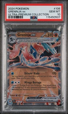 Greninja EX UPC 106/167- SV: Twilight Masquerade Promo (tarjeta de metal) PSA 10 Foto 1 de 2