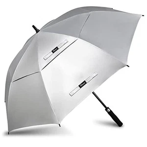  UV Potection Golf Umbrella, 51/54/62/UV Umbrellas for Sun 68 Inch Silver-Black - Picture 1 of 7