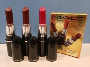 Mac - Trío de lápiz labial Everyday Luxury Mini Lustreglass - Rojo - 0,05 OZ cada uno - Nuevo en caja - Imagen 1 de 1