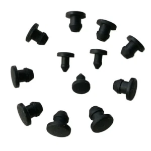 Schwarz Silikon Gummi Dichtung Stopfen 2-30mm Abdeckstopfen Lochkappen Endkappen - Picture 1 of 6