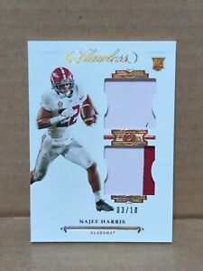 2021 Najee Harris Rookie Flawless Collegiate RC Dual Jersey Patch GOLD SSP 3 /10