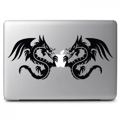 Cute Two Dragon for Apple Macbook Air/Pro Laptop Vinyl Die Cut Decal Sticker - Image 1 of 4