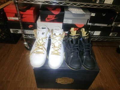 Talla 12 - Air Jordan 7/6 Retro Golden Moments Pack Foto 1 de 4