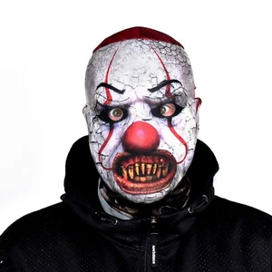 3D Effekt Gesicht Skin - Rot Haar Killer Clown - Stoff - Halloween Maske - Bild 1 von 12