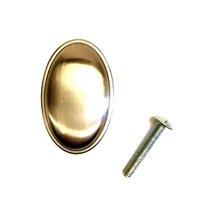 SATIN NICKEL OVALE KNÖPFE ZUGGRIFFE (5-CT) Schublade Tür Schrank Griffe **NEU** Liberty - Bild 1 von 4