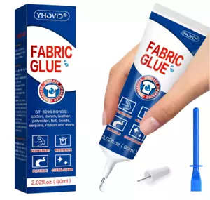 Fabric Glue for Clothing Permanent Washable, Liquid Stitch Fabric Adhesive, Anti - Picture 1 of 6