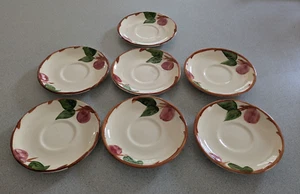 7 Vintage Franciscan Ware 5.75" Apple Saucers Made in England Excellent - Picture 1 of 2