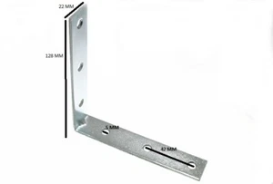 Corner Brace Angle Bracket 125mm X 24mm X 2.4mm 5mm Hole ZP Pack Of 4 - Picture 1 of 1