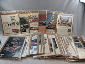 Vintage Ad Lot of 35 Magazine Prints - Mostly US made Cars & Vans from the 1960s - Bild 1 von 9