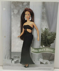 Crochet Patterns 1997 Annie's Fashion Doll Crochet Club Basic Black Dress Barbie