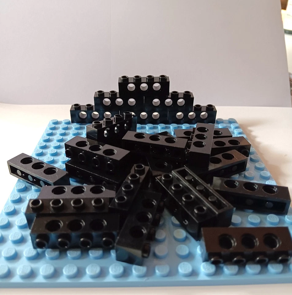 LEGO 1x4 Ladrillos Técnicos Negros 3 Agujeros Star Wars Edificio X20 Foto 1 de 1