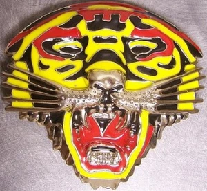 Metal Belt Buckle Animal Wild Colorful Tiger's Face NEW - Picture 1 of 1