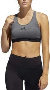 NUEVO Sujetador deportivo Adidas gris y negro sin relleno Don't Rest Alphaskin Racerback XL - Imagen 1 de 4